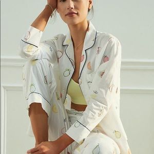 Printfresh embroidered fruit pajamas